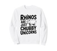 Cita Divertida sobre Animales rinocerontes Que no Son más Que Unicornios regordetes Sudadera