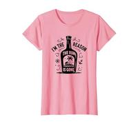 Cita Divertida sobre Beber «Yo Soy la razón por la Que se acabó el Ron» Camiseta, Mujer, Rosado, S