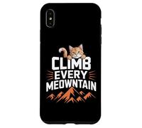 Cita divertida sobre un gato que sube a todas las montañas Carcasa para iPhone XS Max