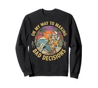 Cita Divertida sobre una Mala decisión de Skeleton Vacation Sudadera