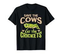 Cita Divertida Vegana - Eat The Crickets - Save The Cows Camiseta