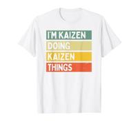 Cita Divertida y Personalizada I'm Kaizen Doing Kaizen Things Camiseta gráfica económica, Hombre, Blanco, XL