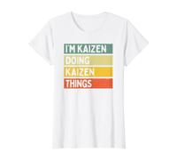 Cita Divertida y Personalizada I'm Kaizen Doing Kaizen Things Camiseta gráfica económica, Mujer, Blanco, XL