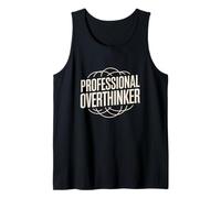 Cita Divertida y relacionable de Overthinker Profesional Camiseta sin Mangas