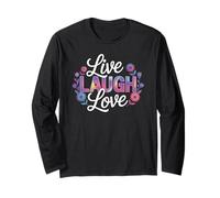 Cita edificante Floral Live Laugh Love Manga Larga