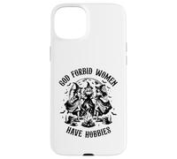 Cita Espeluznante de Bruja de Halloween Dios no lo quiera, Las Mujeres Tienen Pasatiempos Carcasa para iPhone 15 Plus