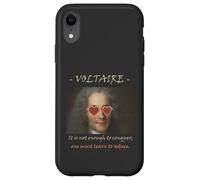 Cita filosófica de Voltaire: Conquista, Seduce, Divertida Carcasa para iPhone XR