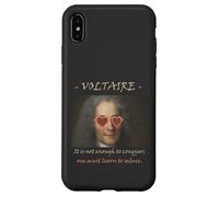 Cita filosófica de Voltaire: Conquista, Seduce, Divertida Carcasa para iPhone XS MAX