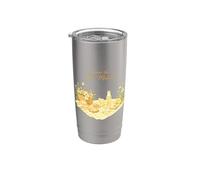 Cita floral de limón estética de picnic de vida lenta Vaso térmico de acero inoxidable de doble pared