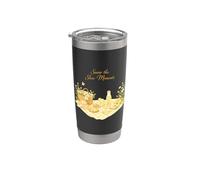 Cita floral de limón estética de picnic de vida lenta Vaso térmico de acero inoxidable de doble pared