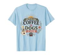 Cita Floral Oficial de Coffee and Dogs Club Cute Dog Mom Camiseta