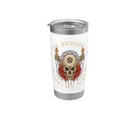 Cita gótica de calavera gótica May The Bridges I Burn Light My Way Vaso térmico de acero inoxidable de doble pared