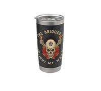 Cita gótica de calavera gótica May The Bridges I Burn Light My Way Vaso térmico de acero inoxidable de doble pared