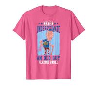 Cita Graciosa del pádel Are You Already Play Padel Camiseta, Hombre, Rosa Jaspeado, S