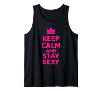 Cita gráfica de Confianza de Keep Calm and Stay Sexy Crown 7 Camiseta sin Mangas