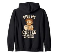 Cita gráfica Divertida de Give Me Coffee Sudadera con Capucha