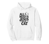 Cita inspiradora All I Need Is Jesus and My Cat Sudadera con Capucha