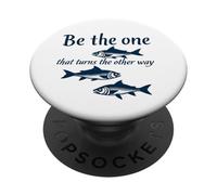 Cita inspiradora Be The One That Turns The Other Way PopSockets PopGrip Adhesivo