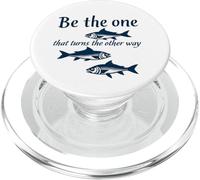 Cita inspiradora Be The One That Turns The Other Way PopSockets PopGrip para MagSafe