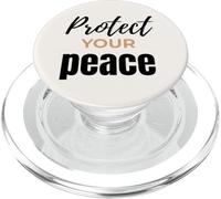 Cita inspiradora de Cuidado Personal Protect Your Peace PopSockets PopGrip para MagSafe