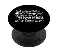 Cita Inspiradora de Fe: Dios Trabaja para el Bien PopSockets PopGrip Adhesivo