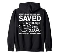 Cita Inspiradora de Fe y Gracia Divina Sudadera con Capucha