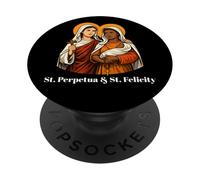 Cita inspiradora de Santa Perpetua y Felicidad Mártires PopSockets PopGrip Adhesivo