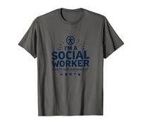 Cita inspiradora de Superpotencia de Trabajador Social Escolar Camiseta, Hombre, Asfalto, M