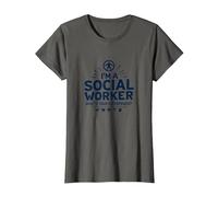 Cita inspiradora de Superpotencia de Trabajador Social Escolar Camiseta, Mujer, Asfalto, 3XL