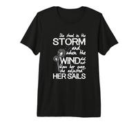 Cita inspiradora de tormenta y Velas para Mujeres Fuertes Camiseta Premium