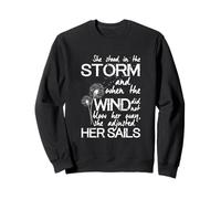 Cita inspiradora de tormenta y velas para mujeres fuertes Sudadera