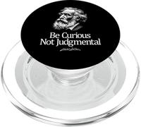 Cita inspiradora de Walt Whitman Be Curious Not Judgmental PopSockets PopGrip para MagSafe
