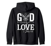Cita Inspiradora Dios es Amor 1 Juan 4:8 Sudadera con Capucha
