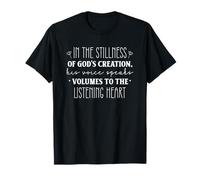 Cita Inspiradora en la Quietud de la Creación de Dios Camiseta