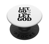 Cita inspiradora Let Go and Let God Dove Faith PopSockets PopGrip Adhesivo