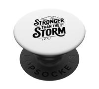 Cita inspiradora más Fuerte Que la tormenta PopSockets PopGrip Adhesivo