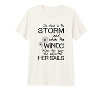 Cita inspiradora Positiva para la Esperanza She Stood in The Storm Camiseta Premium