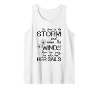 Cita inspiradora positiva para la esperanza "She Stood in the Storm" Camiseta sin Mangas