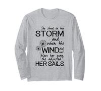 Cita inspiradora Positiva para la Esperanza She Stood in The Storm Manga Larga