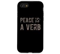 Cita inspiradora Retro Carta Palabra Texto Paz es un verbo Carcasa para iPhone SE (2020) / 7/8