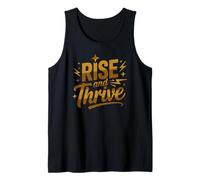Cita inspiradora Rise and Thrive Mentalidad Positiva Camiseta sin Mangas