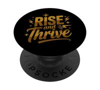 Cita inspiradora Rise and Thrive Mentalidad Positiva PopSockets PopGrip Adhesivo