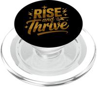 Cita inspiradora Rise and Thrive Mentalidad Positiva PopSockets PopGrip para MagSafe