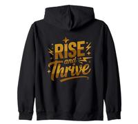 Cita inspiradora Rise and Thrive Mentalidad Positiva Sudadera con Capucha