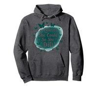 Cita inspiradora She Believed She Could So She Did Sudadera con Capucha, Unisex para Adultos, Jaspeado Oscuro, M