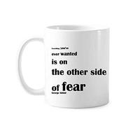 Cita Inspiradora Sobre El Miedo De George Addair Tazas Con Asa Taza De Café Cerámica Taza Para Bebidas Café Leche 330Ml