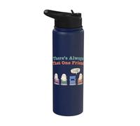 Cita introvertida tímida de historia de terror antisocial fantasma kawaii Stainless Steel Insulated Water Bottle