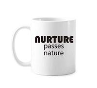 Cita La Crianza Supera A La Naturaleza Tazas Porcelana Taza De Café Cerámica Taza Para Cacao Amigo Oficina 330Ml