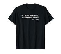 Cita Leo Tolstói - Felicidad Vida Sencilla Libros Camiseta