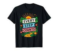 Cita motivación para Caminar Cada Paso Cuenta Camiseta